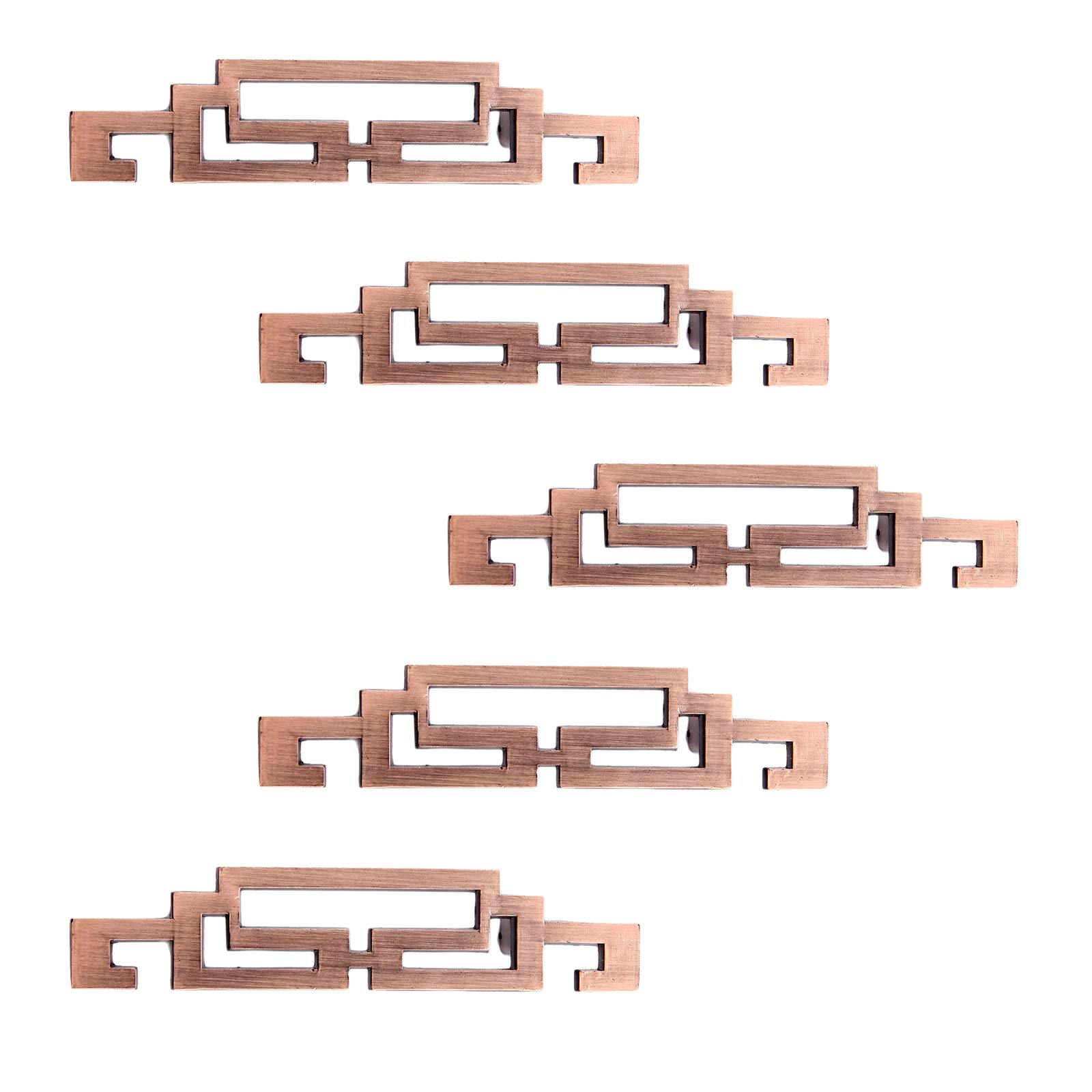 Mgoodoo Pull Handle for Kitchen Cabinet Door Handles Drawer Knobs Furniture Hardware Farmhouse Vintage Retro Style 128mm Red Bronze-5Pcs