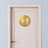Men and Women Bathroom Sign 7.87 x 7.87 Inch Metal