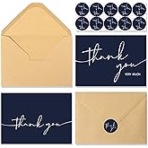 NESCCI 24 PCS Thank You Cards With Envelopes,4x6 Inch Minimalistic Design | Thank You Card,Thank You Notes for Wedding, Busin