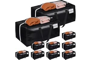 StorageRight Extra Large Moving bags Oversized Moving Boxes with Strong Handles ＆ Zippers，Collapsible ＆ Reusable Storage Tote for Items，Ideal for Packing & Space Saving 93L,10-pack