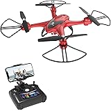 Holy Stone ドローン 自動的に高度維持 カメラ付き HDワイドレンズ iPhone&Android WIFIリアルタイム伝送 モード１/２転換可 ヘッドレスモード搭載 国内認証済み 2.4GHz 4CH 6軸ジャイロ マルチコプター 日本語説明書付き HS200D レッド