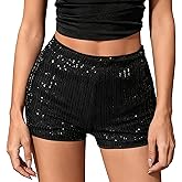 Ammiko Women's Y2k Sequined Shorts Cheetah Print Micro Leopard High Rise Sexy Straight Legs Short Mini Glitter Club