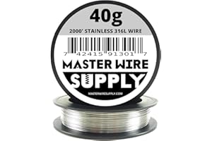 Stainless Steel 316L - 2000' - 40 Gauge Wire - 2000ft - 0.08mm - 0.003in - Made in USA - Master Wire Supply