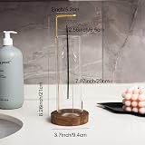 IMEEA Walnut Incense Holder with Glass Ash Catcher for Meditation view 3