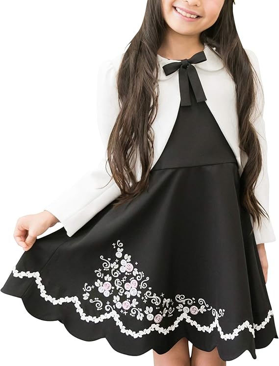 Amazon アリサナ Arisana 入学式 女の子 スーツ 卒園式 子供服 フォーマル スカート ルビー ボレロ ワンピース リボン の 3点 セット アンサンブル 通販