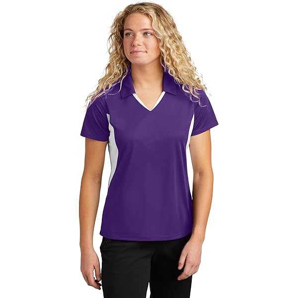 SPORT-TEK Women's Side Blocked Micropique Sport-Wick Polo | Short