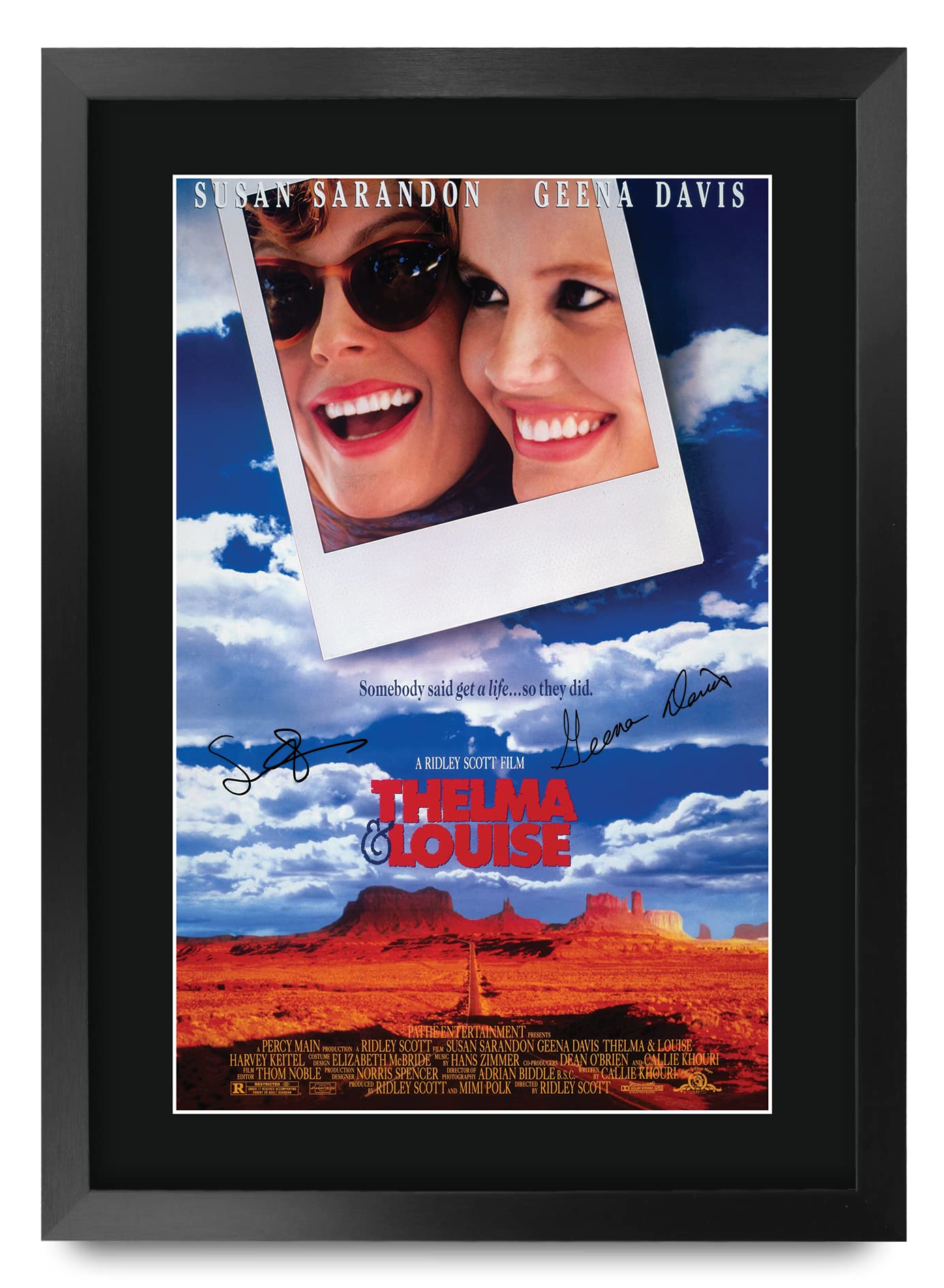 HWC Trading FR A3 Thelma & Louise Susan Sarandon Geena Davis Gifts Printed Poster Signed Autograph Picture for Movie Memorabilia Fans