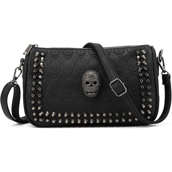 Amazon.com: FiveloveTwo Women Skull Chain Handbag and Purse Gothic