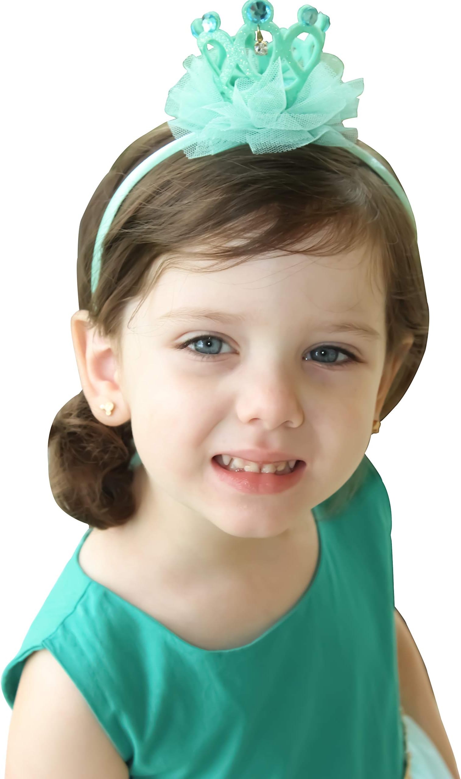 Queen Crown Tiara Rhinestone Glitter Sparkle Non slip Headband Birthday Party Supplies Favors Dress up for Little Girls Kids Children Teens Adults by Witty Pretty