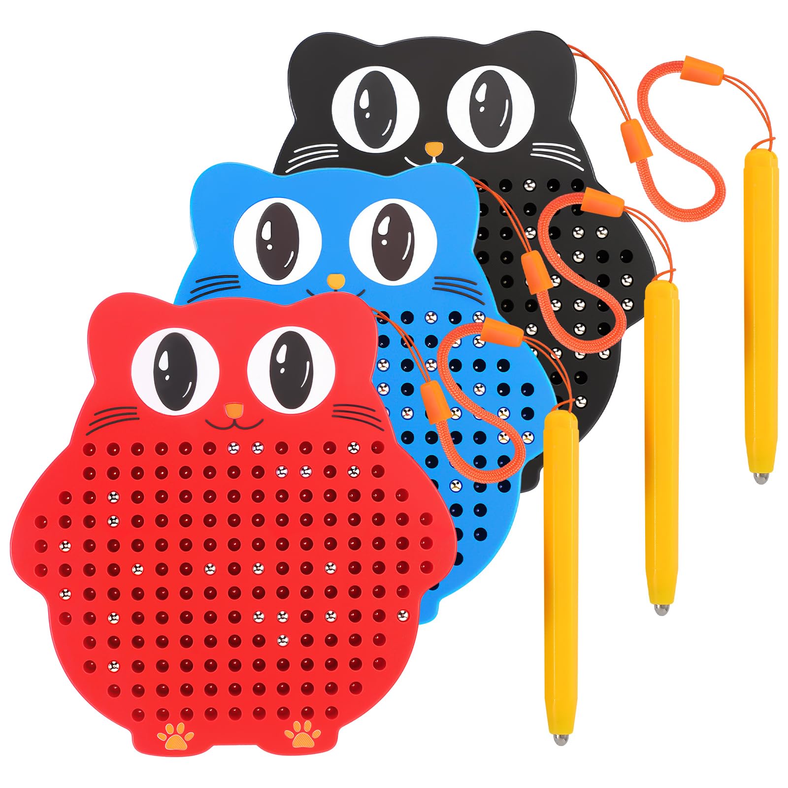 Photo 1 of Soulchen 3 Pcs Mini Magnetic Drawing Board Activities Kit with Beads and Magnet Stylus Pen Cute Owl Travel Magnetic Toys for Airplane Car Ride Activities