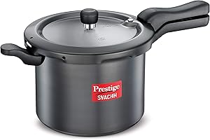 PRESTIGE Svachh Pressure Cooker, Standard, Black