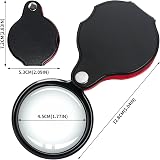 Uncle Paul 20X Pocket Magnifier Black Mini Folding Loupe 50mm Lens OS18 view 2