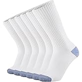 KMM Full Cushion Crew Athletic Work Socks for Men Heavy Duty Boot Durable | Thick Padding, Sports, Exercise, Training, Basketball, Moisture Wicking, Odor Control, Soft Comfy, Breathable, Anti Blisters