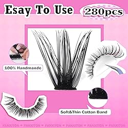 Cluster Lashes 280 pcs Lash Clusters D Volume
