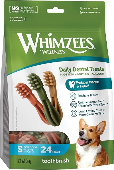 WHIMZEES Stix S 24 Pieces Dog Dental Sticks Small Breed Natural Grain Free