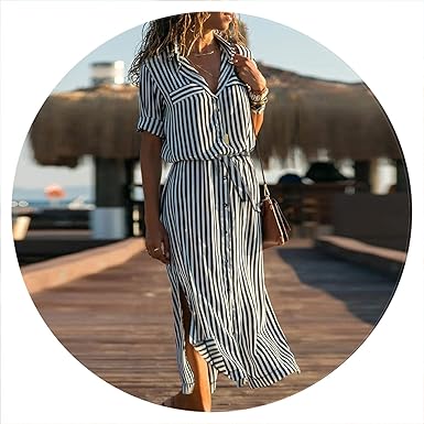 women's striped t shirt dress