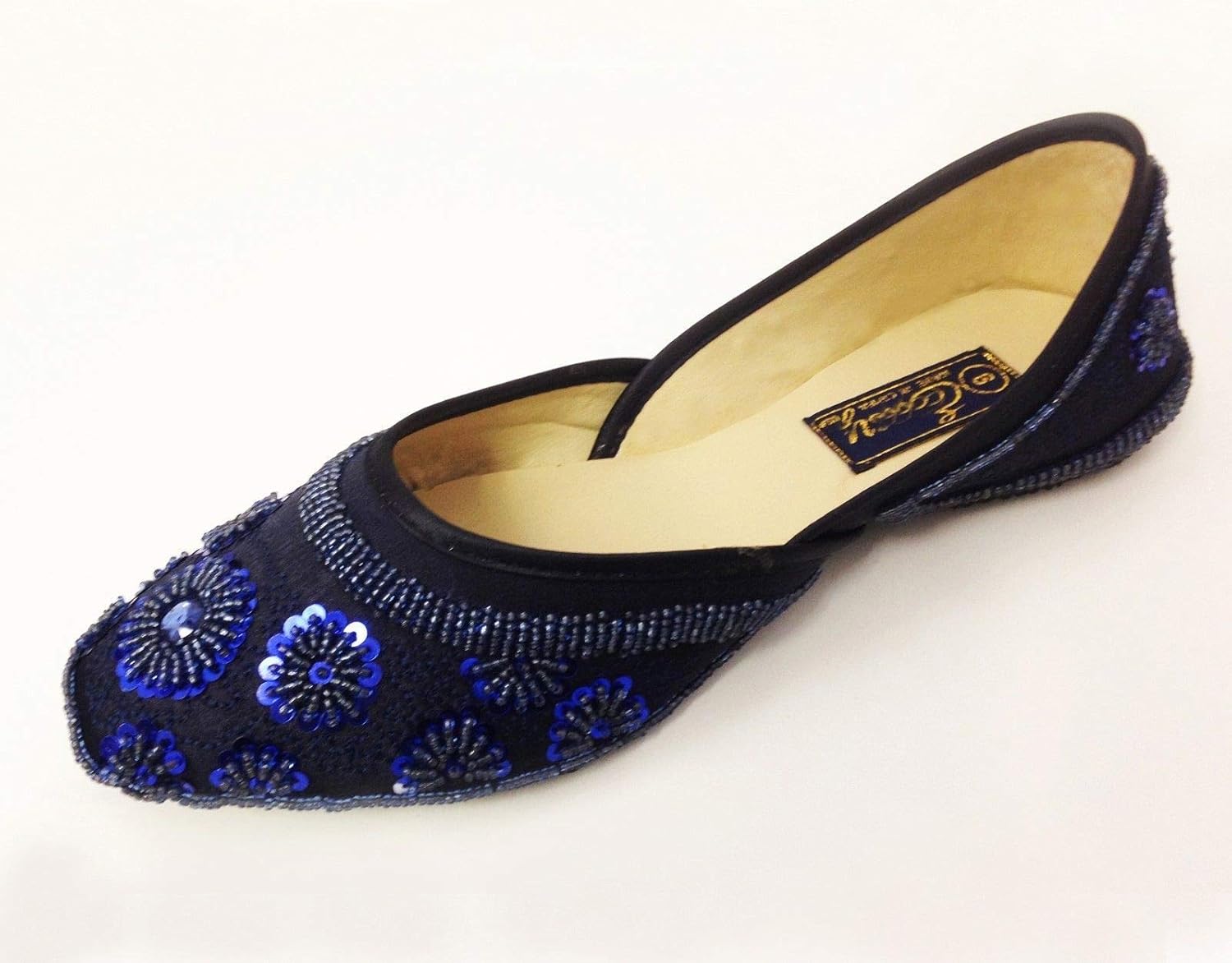 navy flat shoes size 6