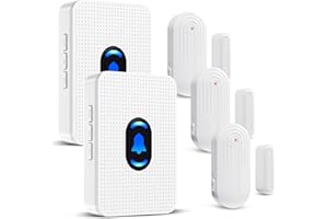 Door Chime, Daytech Wireless Door Sensor Chime 800ft Range Door Entry Chime with 55 Chimes 5 Adjustable Volume Mute Mode LED Indicator Door Open Chime for Business/Home When Entering, Door Open Alert