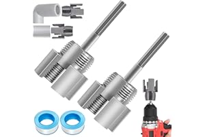 OUYUEZYR Integrated Internal & External Pipe Threading Tool with 1/2'' & 3/4'' Dies, Dual-Function Pipe Thread Cutting Tool,Electric Drill Compatible 2 in 1 PVC Pipe Threader Kit（2Pcs*3/4"