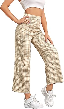 beige tartan pants