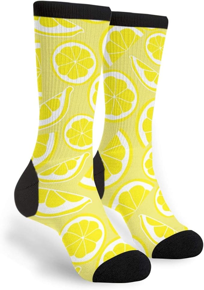 Lemon Socks Men's Women's Fun Novelty Crew Socks Amazon.ca Clothing