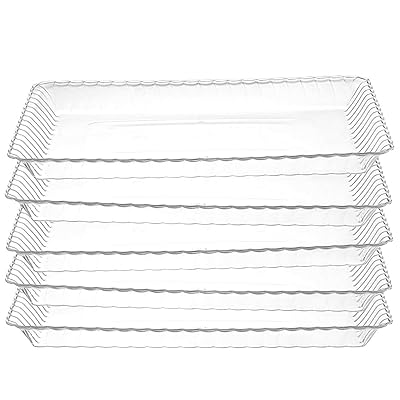 12 Pack Disposable Clear Plastic Serving Trays for Zambia Ubuy