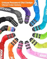 Sportneer High Security Bike Lock 5-Digit Resettable Chain Lock 80-150cm view 3