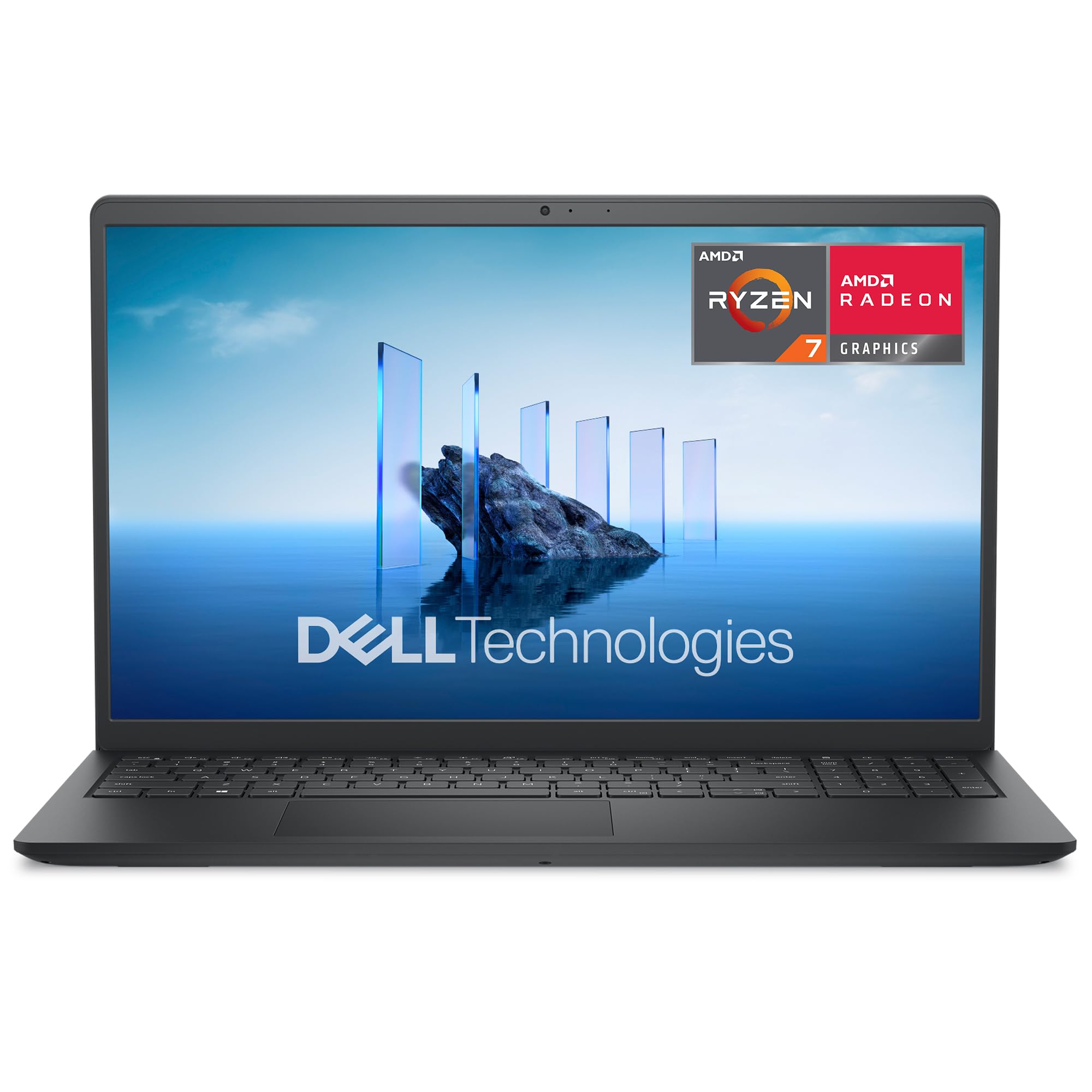 Dell 15 Laptop DC15255 15.6" FHD (1920 x 1080) 120Hz, AMD Ryzen 7 7730U Processor, AMD Radeon Graphics, 16GB DDR4 RAM, 1TB SSD, Windows 11 Home, Carbon Black