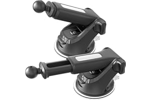 1Zero GPS Suction Cup Mount for Garmin [Quick Extension Arm], Replacement GPS Dash Ball Mount Dashboard Windshield Car Holder for Garmin Nuvi Dezl Drive Drivesmart Driveassist DriveLuxe RV (2-Pack)