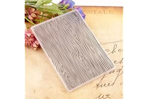 LZBRDY 4.1 By 5.8 Inch Rectangle Tree Annual Ring Pattern Plastic Embossing Folders for Scrapbooking Card Making Thanksgiving Christmas Embossing Folders