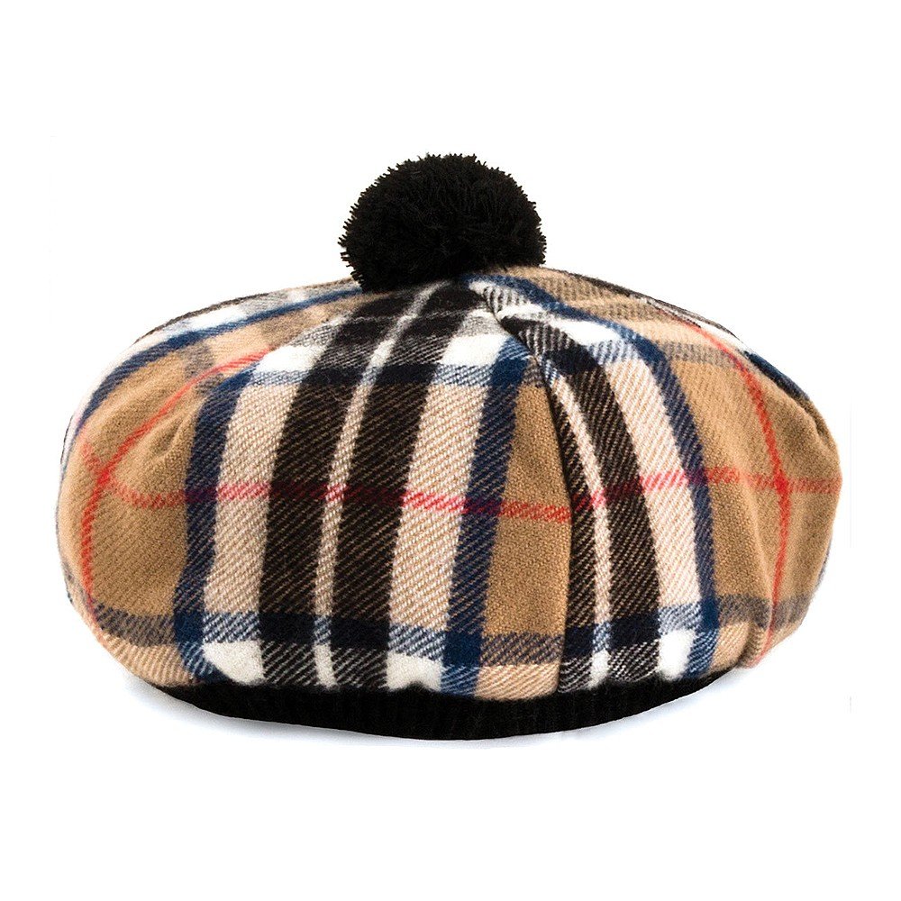 Thomson (Camel) Tartan Tam (Tammy) Hat – Premium Quality. Brushed Lambswool. Available in a selection of Tartans