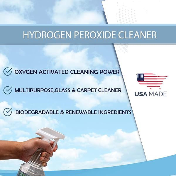 GREENFIST HYDROGEN PEROXIDE READY TO USE ALL PURPOSE (GLASS, CARPET,STAIN REMOVER) CLEANER (1 GALLON)