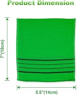 OKIEOKIE 8PCS Korean Exfoliating Washcloth Set for Skin Care - Green view 3