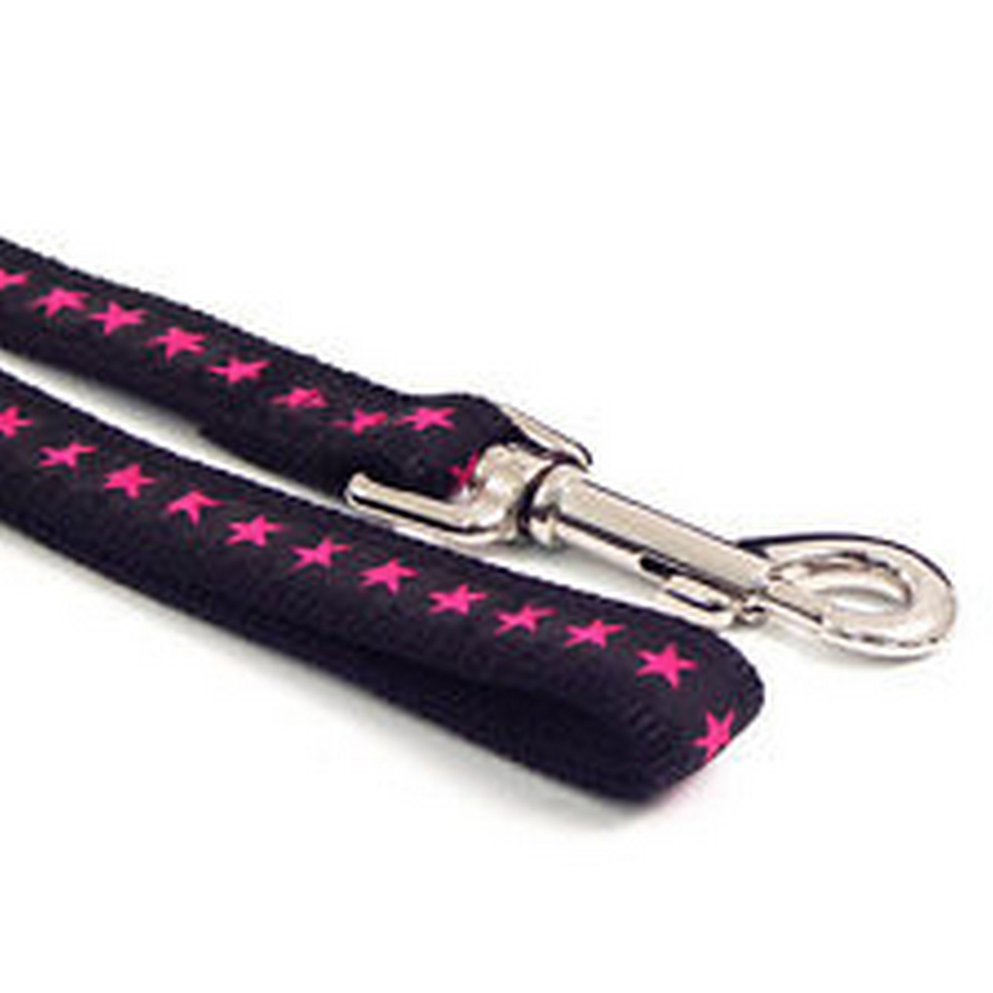 Rosewood Wag-n-Walk Lead Star, 3/4-inch, Black/ Hot Pink
