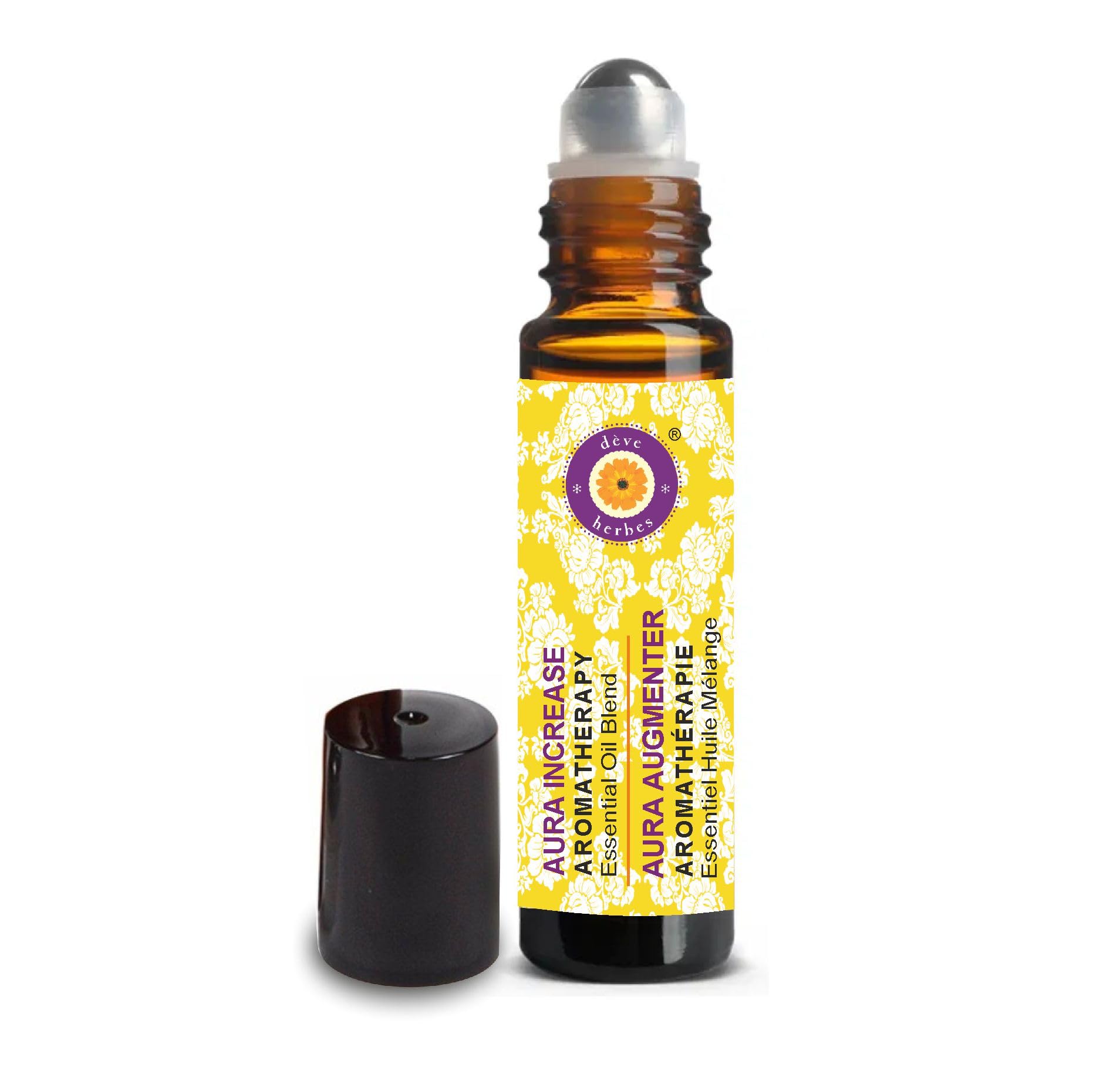 Deve Herbes Aura Increase - Aromatherapy Essential Oil Blend of Frankincense, Ylang Ylang, Geranium, Sandalwood & Lavender Essential Oils 10ml (0.33oz)