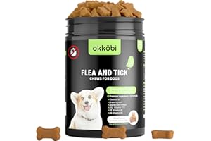 Flea and Tick Prevention Chewables for Dogs - 150 Chews - Flea & Tick Control - Duck Flavor - US-Made