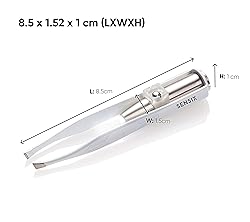 Slant Tip Lighted Tweezers for Eyebrows