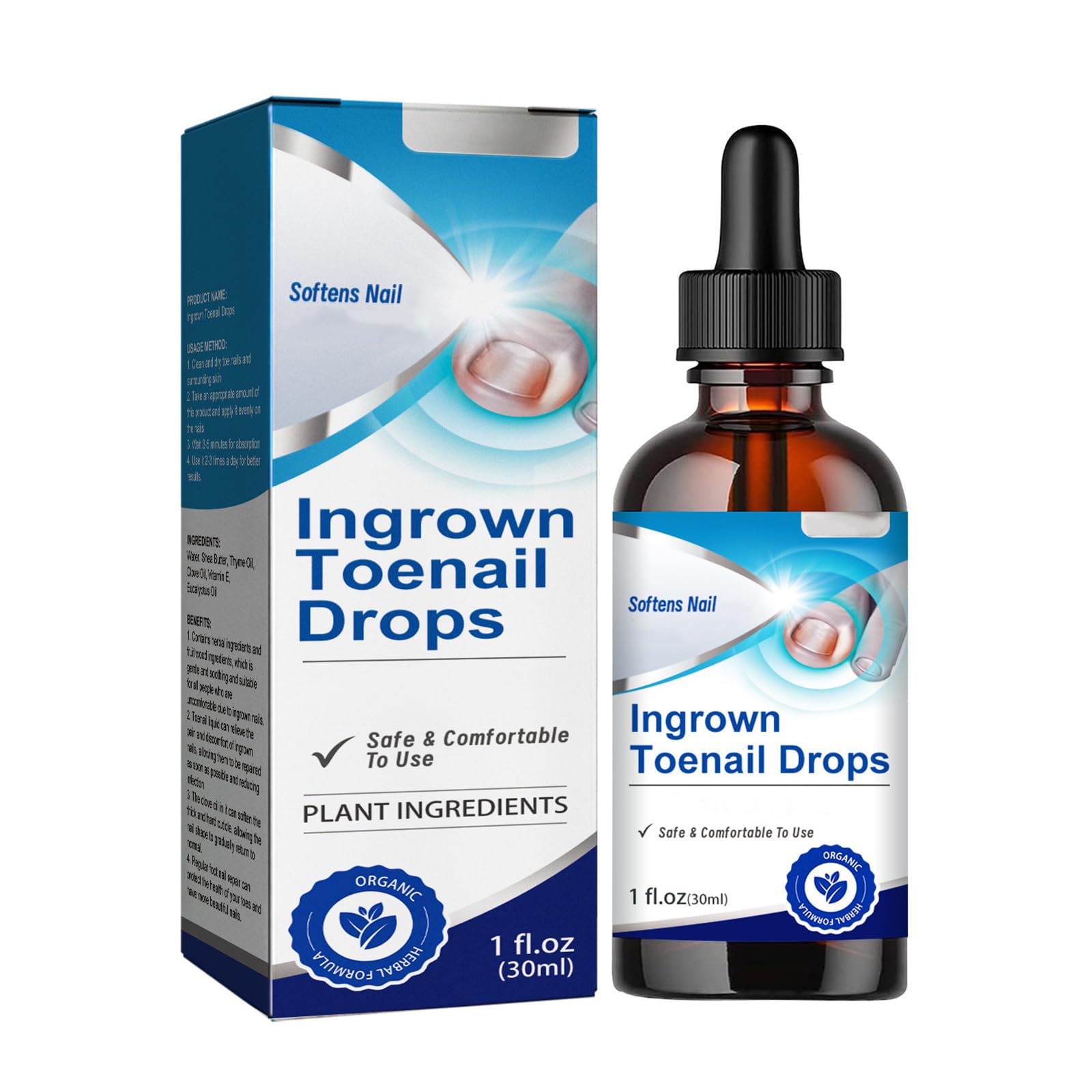 Ingrown Toenail Liquid - 30ML Ingrown Toenail Correction Drops - Nail Helper Ingrowth Toenail Oil - Trimming Toenail Softening Drops