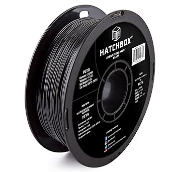 Amazon Com Hatchbox Petg 3d Printer Filament Dimensional Accuracy 0 03 Mm 1 Kg Spool 1 75 Mm Black Industrial Scientific