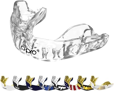 OPRO Instant Custom-Fit Mouthguard Clear White Adult Kids Dentists Level Fit
