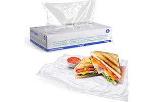 APQ SUPPLY APQ Clear Deli Plastic Sheets, 12 x 10.75 Inch. Pack of 1000 Sandwich Wraps Sheets. Plastic Deli Wrap Sheets. Sandwich Wrapper. Clear Wrap Plastic Deli Sheets. Precut Plastic Wrap Sheets