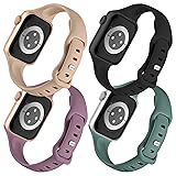 CHRMYT 4 Pack slim Watch Band Compatible for Apple