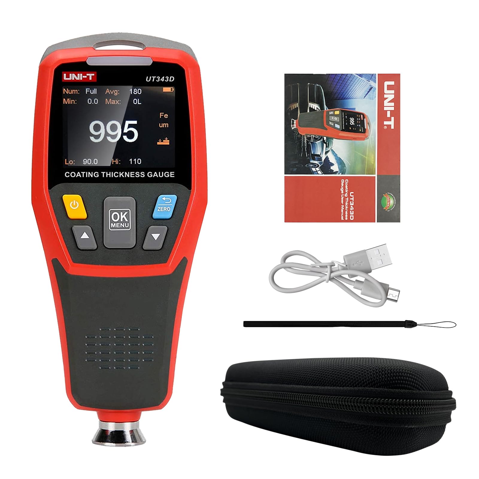 Rocky Mars Paint Thickness Gauge UT343D Upgraded