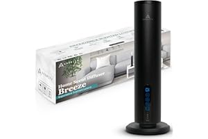 Aromify Waterless Essential Oil Diffuser, Hotel Scent Diffuser for Home, Spa & Office, Bluetooth App Controlled, Cordless and Rechargeable Diffuser Oil Machine for Aromatherapy, Black