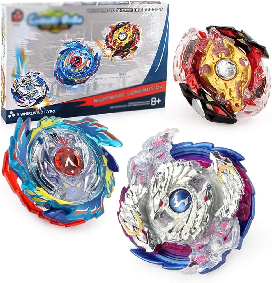 Insone Gyro Battle Set Evolution Battle Top Set Classic Burst gyro With handle and two-way high-speed transmitter Burst arena gyro for Children Adult -4 Pcs