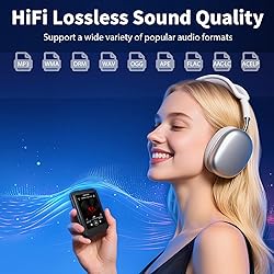 16GB MP3 Player with Bluetooth 5.3, QNGEE 2.4 inch