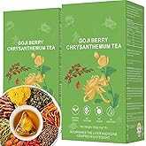 Goji Berry Chrysanthemum Tea for Liver Health - Chinese 8 Excellent Raw Material Formulas, Liver Cleanse & Detox Herbal Tea Bags (2)