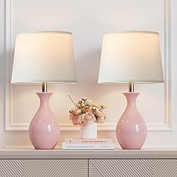 PARTPHONER Table Lamp Set of 2, Modern Ceramic