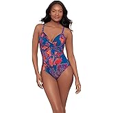 Miraclesuit Women's Swimwear Rock Solid Captivate Tummy Control Underwire Cross Back One Piece Swimsuit