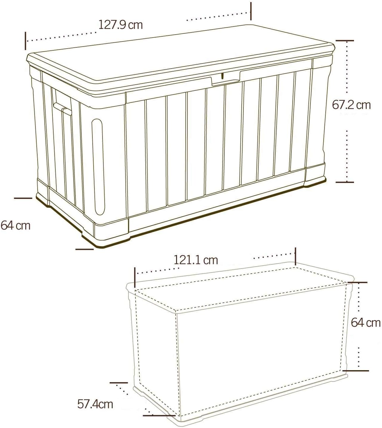 Lifetime 60089 Deck Storage Box, 116 gallon : Garden & Outdoor